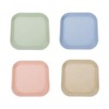 WOIWO 4PCS Wheat Straw Tableware Spit Bone Plate Household Plastic