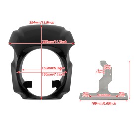 YHMTIVTU Gloss Black Front Headlight Fairing Cowl Cover For Harley Breakout FXBR 18-2023