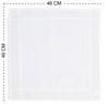 Caruso Italy Men's Premium 100% Pure Cotton Handkerchief White Self