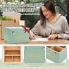 Professional-Designed Bamboo Seed Storage Box with Built-in Hygrometer, Double-Layer Airtight
