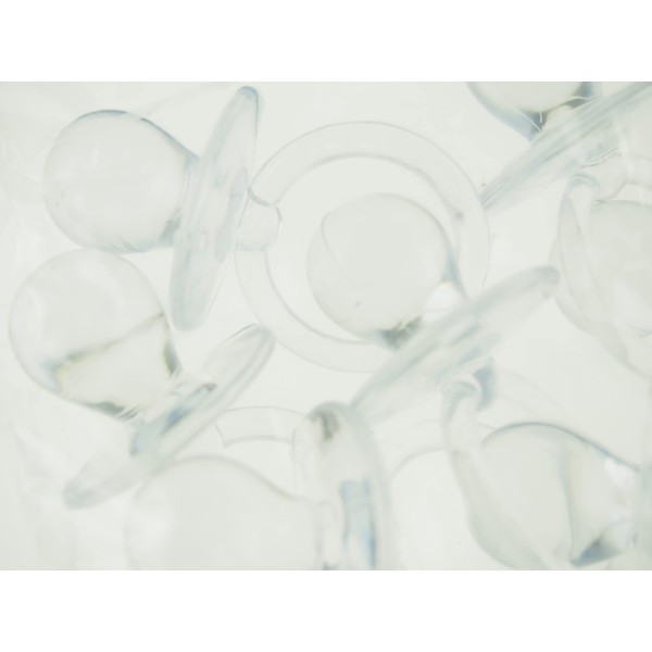 rackcrafts.com Large Acrylic Plastic Pacifier Nipple Baby Shower (Clear)