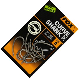Fox Edges Curve Shank X - 10 Carp Hooks, Size: 4