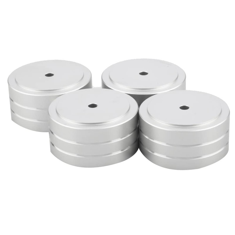 Daiilg 4Pcs 40X20mm Aluminum HiFi AMP Speaker Isolation Stand Turntable