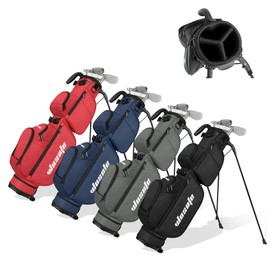 Golf Stand Bag for Men Women 3-Way Dividers Lightweight Par 3 Driving Range Executive Courses Portable and Durable with Adjustable and Detachable Dual - Shoulder Straps Rain Cover