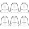 Teenyyou 6 Pcs Clear Glass Globes for Ceiling Fan Lights