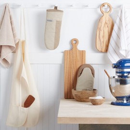 KitchenAid KitchenAid Beacon Two-Tone Non-Slip Oven Mitt Set, Milkshake/Beige, 5.75"x13", 2 Piece