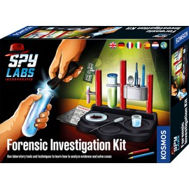Kosmos 617240 Spy Labs Incorporated Forensic Investigation Kit, Detective Laboratory, Analysis Evidence and Solve Cases, Detective Toys for Children, Multilingual Instructions in DE, EN, F, IT, ES, NL