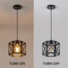 XSDeTu 2 Pack Farmhouse Pendant Lights, Modern Black Hanging Light