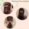 Gray Pearl Hair Clips Barrette for Womens Hair Crystal Rhinestone