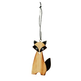 Four Wooden Painted Fox Hangers - Perfect Christmas Tree Hanger Or Home Decoration