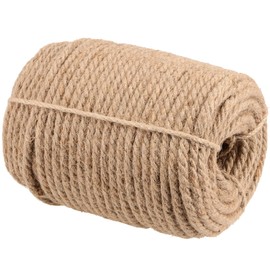 FUNSUEI 196 Feet 8mm Thick Jute Rope, Natural Hemp Rope Strong Jute Twine Heavy Duty Jute Rope for Hanging, Gardening, Camping, Bundling, Crafts, Brown