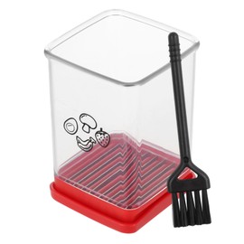 Anseom 1 Stück Obstschneider, Strawberry Cup Slicer Apfelschneider Eierschneider Tassenschneider mit Pinsel Reinigen, Schnellschneider Mit Druckplatte Küchen Gadgets für schneiden Obst Gemüse