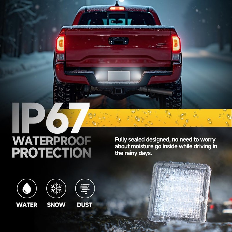 2 Pieces LED License Plate Light Assembly Lamp Replacement for