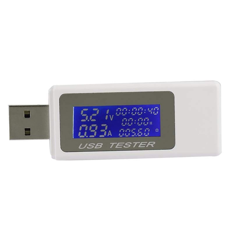 USB Tester, USB Voltage Ammeter Capacity Tester, 4-30V 0-5A USB