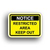 Restricted Area Warning Sticker Keep Out Vinyl Decal Attention Worker People Customers Kids Work Home Office
