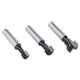 Westfalia Groove Cutter Set 3 Pieces – Ideal for Milling Grooves | Diameter 8 mm Cutter | Insert for Router | T-Slot Cutter with Precise Blade Results with 8 mm Shank