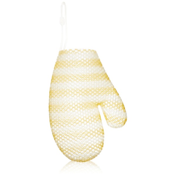 Supracor Bath Mitt, Gold/White Striped 1 Count