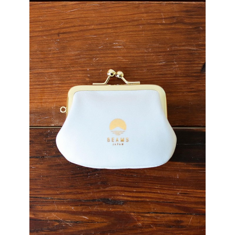 Beams Japan Matsunoya Cowhide Leather Mini Wallet Pouch Monotone, white,