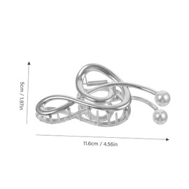 SAFIGLE Pearl Music Note Hair Clip for Women Elegant Metal Claw Clip Hair Accessory Chic Design with Durable Grip and Comfortable Hold for Any Occasion