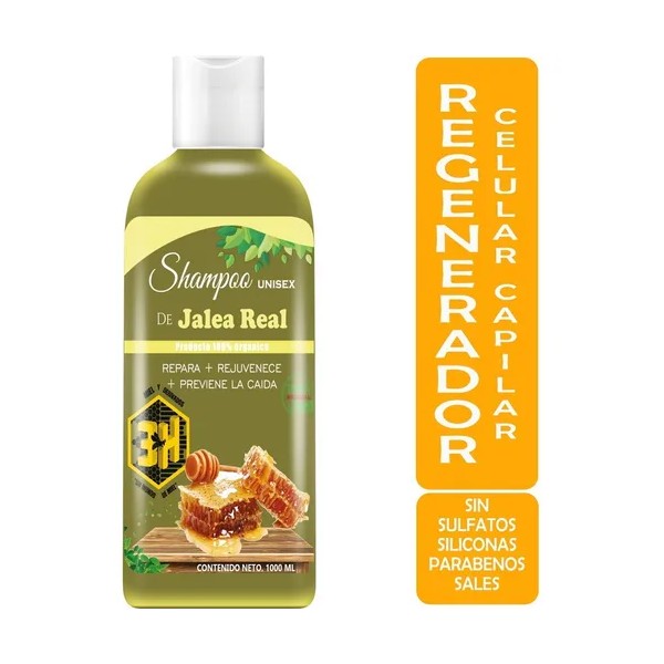 Shampoo De Jalea Real Regenerador Capilar 1l Vivonatural &3h