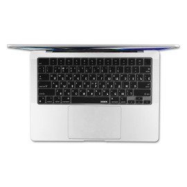 XSKN Russian US Version Silicone Keyboard Cover Skin for 2022-2024 MacBook Pro 14.2" 16.2" MacBook Air 13.6" 15.3" and Touch ID A2442 A2779 A2918 A2992 A2485 A2780 A2991 A2681 A3113 A2941 A3114