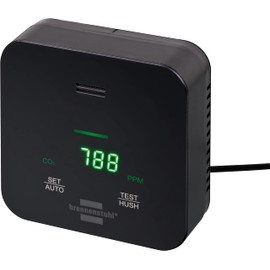 Brennenstuhl CO2 Messgerät C2M L 4050 zur Überwachung der Luftqualität (mit CO2-Ampelanzeige, Alarmsignal, Batteriebetrieb bis zu 12h, inkl. Netzteil)