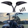 Black Motorcycle Rear View Sportster Mirrors Compatible with Harley Road