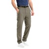 clothin Men's Elastic-Waist Travel Pant Stretchy Lightweight Pant Multi-Pockets Quick