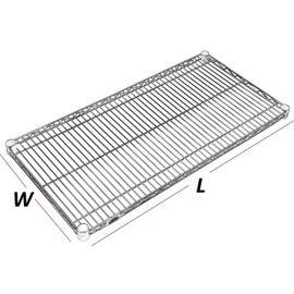 Nexel Additional Wire Shelf for Wire Shelving Units, 600-800 lb Capacity, 14"W x 36"L, Chrome Finish