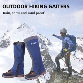 TATACLEA Waterproof Gaiters,Hiking Gaiters,Lightweight Adjustable Leg Gaiters for Men Women,Available in All Seasons,Hiking,Skiing,Mountain Climbing,etc.(Blue)