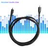 1.5m/4.9ft Headphone Audio Cable OFC Copper Wire Plug and Play