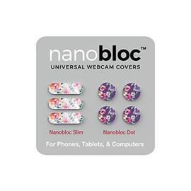 Eyebloc Nanobloc Universal Webcam Covers - Privacy Protection Accessory, No Residue Application - Dots and Bars, 7 Pieces - Floral