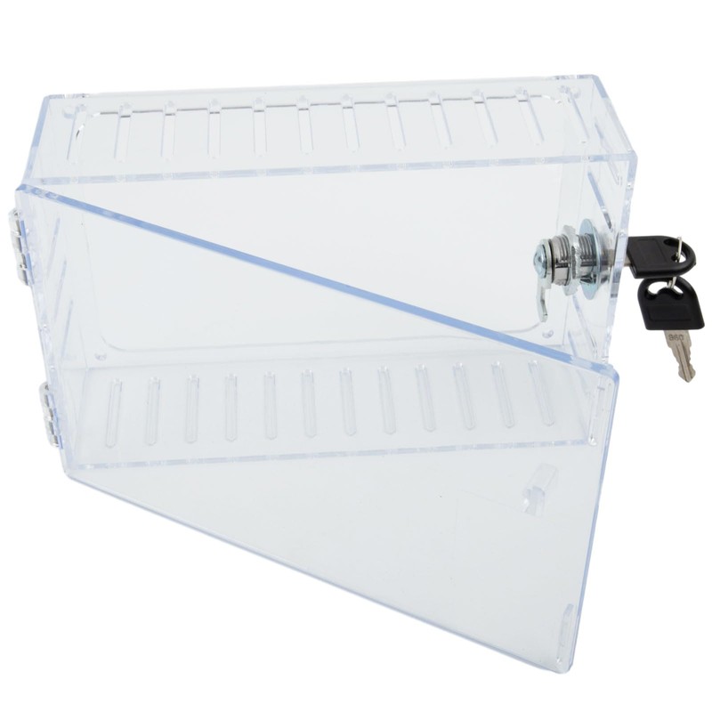 Universal Thermostat Lock Box with Key, Clear Box Guard Large