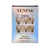 TENPAL French Tip Press on Nails Medium,Leopard Soft Gel Fake