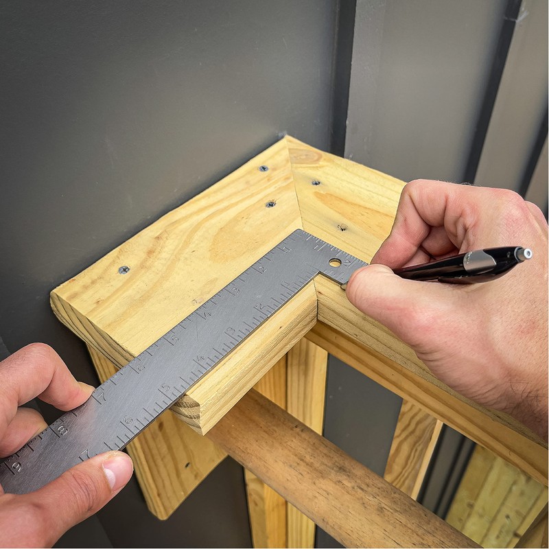 Mayes 10221 Steel Carpenter Square, Made in The USA 8"x12"