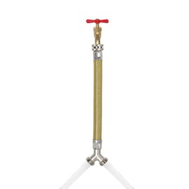 Garden Hose Splitter, 2-Way Y Connector, 3/4" GHT Thread with 9.8 Inch extension hose