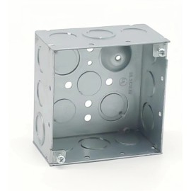 SysTec101 Pack of 24 - 4" SQUARE BOX - 2-1/8" DEEP - WELDED - Securely Mount Electrical