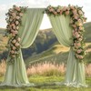 ESGOTBME 10x7ft Wrinkle Free Sage Green Backdrop Curtain for Parties