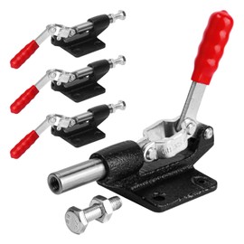 Biugaaufai 4-Pack GH-305C Push-Pull Adjustable Toggle Clamp, 500 Lbs Holding Capacity Quick Release Stroke Clamp, Push Pull Action Toggle Clamps for Welding, Woodworking, and More