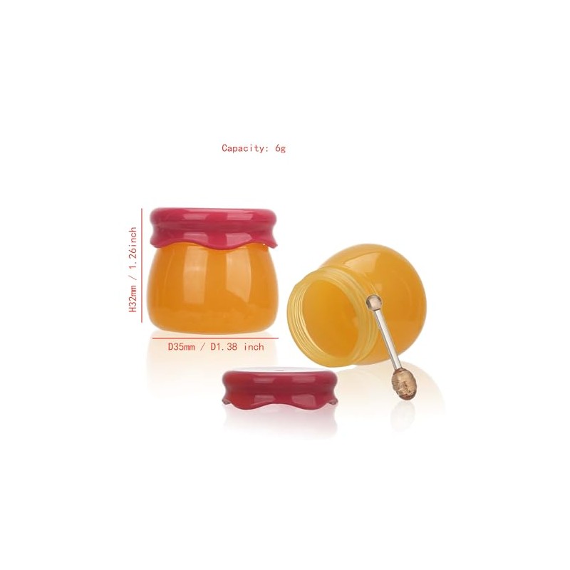 COSIDEA 20pcs 0.21 oz Tarros de bálsamo labial de plástico