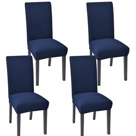Chair Covers for Dining Room 6 Pack Chair Seat Cover for Dining Room Kitchen, Parsons Chair Covers Dining Chair Slipcover, Navy Blue