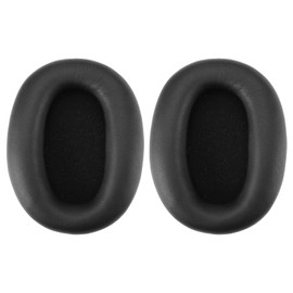 ECSiNG 1 Pair Ear Pads Replacement Compatible with Sony WH-1000XM2 MDR-1000X Headphone Protein Leather Foam Ear Cushion Earphone Accessories Black