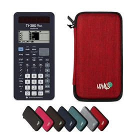 TEXAS INSTRUMENTS Calcuso Value Pack: TI 30 X Plus Mathprint Scientific and Technical Calculator + WYNGS Protective Case Red + Extended by Calcuso