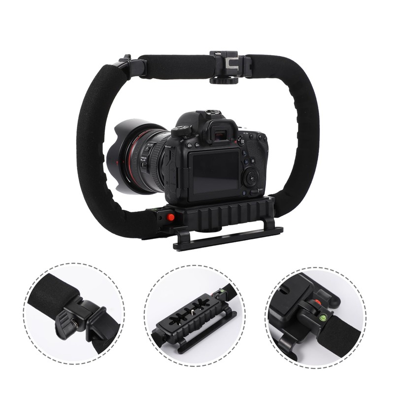 Tofficu Foldable Handheld Camera Stabilizer with Slip Base Rig for
