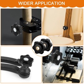 xiaoxiaozhijia 6 Stück Flügelmutter M6,Sterngriffmutter M6,Rutensteine Äußerer Durchmesser 32mm,Rändelmutter für Mechanische Industrie Möbel Elektronische Ausrüstung Fitnessgeräte