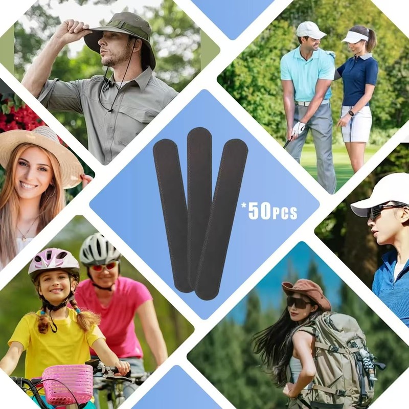 Hat Sweat Liner 50-Pack Self Adhesive Hat Linesr Sweat Protection