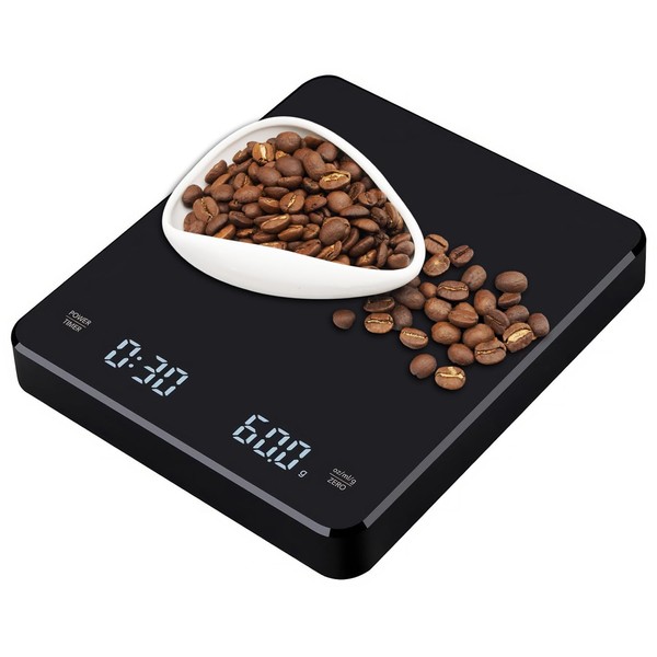 Báscula de café,Báscula Cocina Digital USB Recargable,puede pesar 0,1-3 kg,Báscula
