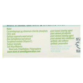 UD Seventh Generation Organic Bamboo Baby Wipes 80pcs Free and Clear Hygiene Wet Tissues Per Pack Case of 12