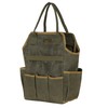 Tool Bag, Heavy Duty 16oz Waxed Canvas Garden Tool Tote