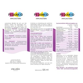 PEDIAKID - IMMUNSTARK Syrup - Natural Dietary Supplement - Exclusive Formula with Agave Syrup - Helps Support the Body's Natural Defenses - Blueberry Flavour - Pack of 2